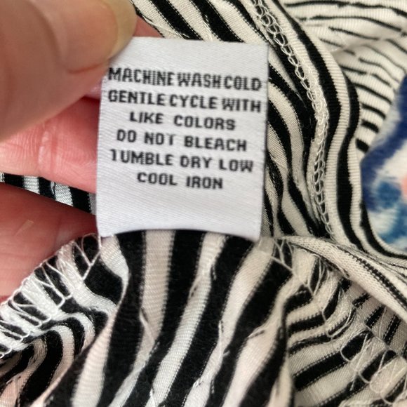 Habitat Clothes To Live In Tunic Pullover Top Striped Abstract Long Sleeve Sz M - Picture 7 of 8